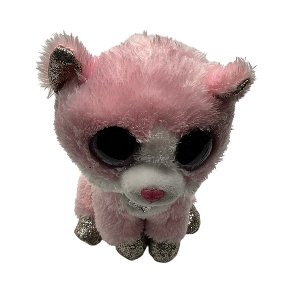 Fiona the Ty Pink and Silver Cat Plush Toy - Picture 7 of 7